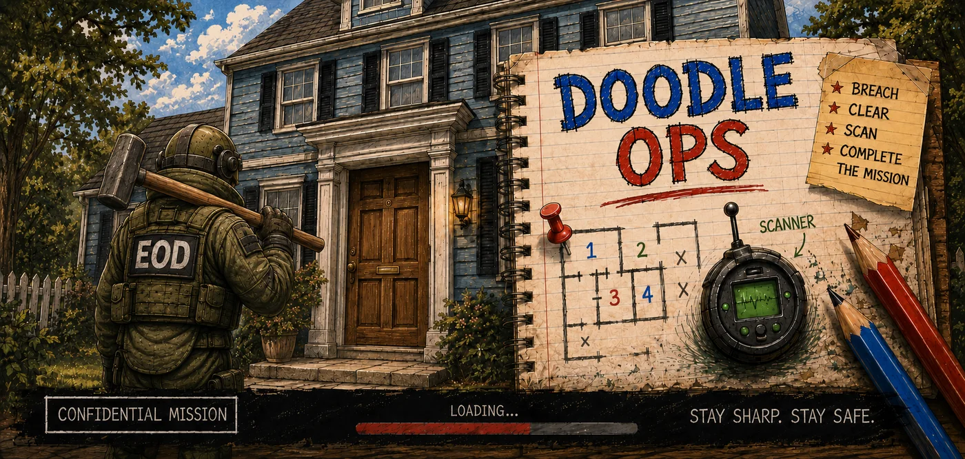 Doodle Ops house mission artwork